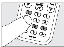 PHILIPS SRU740NC - Wiederherstellung der ursprünglichen Funktionen Ihrer Fernbedienung - 2