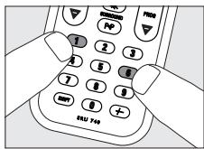 PHILIPS SRU740NC - Ändra enchetsvalet (lagesväljare) - 2