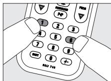 PHILIPS SRU740NC - Restoring the original functions of your remote control - 1