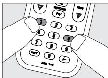 PHILIPS SRU740NC - Justereenhetsvalg (Mode-velger) - 2