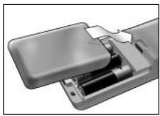 PHILIPS SRU9400 - Plaatsen van batterijen in de afstandsbediening - 3