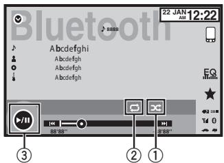 PIONEER AVH-X2600BT - Touches du clavier tactile - 1