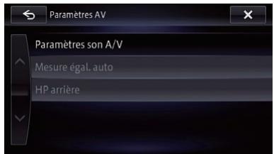 PIONEER AVIC-F950BT - Menu Paramètres AV - 1