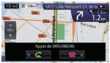 PIONEER AVIC-F950BT - Prendre un appel - 1