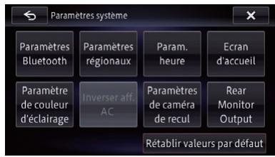 PIONEER AVIC-F950BT - Menu Param. système - 1