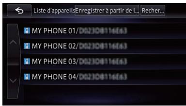 PIONEER AVIC-F950BT - Attendez que votre périphérique Bluetooth apparaisse dans la liste. - 3