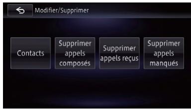 PIONEER AVIC-F950BT - Touchez l'objet du journal que vous souhaitez supprimer. - 1