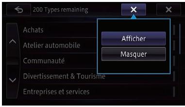 PIONEER AVIC-F950BT - Touchez [Masquer], fais touchez [Aff.]. - 1