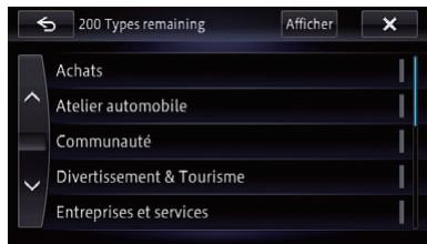 PIONEER AVIC-F950BT - Touchez la catégorie principale souhai-tée. - 1