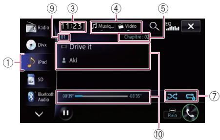 PIONEER AVIC-F950BT - Lecture de l'écran - 2