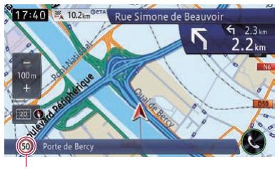 PIONEER AVIC-F950BT - Réglage de l'affichage de la limitation de vitesse - 1