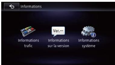 PIONEER AVIC-F950BT - Affichage de l'écran des informations - 1