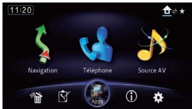 PIONEER AVIC-F950BT - Affichage de l'écran pour les réglages sonores AV - 1