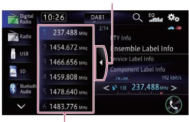 PIONEER AVIC-F950BT - Utilisation de la radio numérique (DAB) - 1