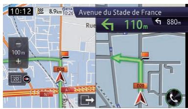 PIONEER AVIC-F950BT - Carte agrandie de l'intersection - 1
