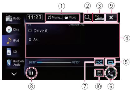 PIONEER AVIC-F950BT - Utilisation des touches de l'écran tactile - 2