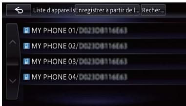 PIONEER AVIC-F950BT - Attendez que votre périphérique Bluetooth apparaisse dans la liste. - 3