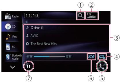 PIONEER AVIC-F950BT - Utilisation des touches de l'écran tactile - 1