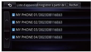 PIONEER AVIC-F950BT - Attendez que votre périphérique Bluetooth apparaisse dans la liste. - 2