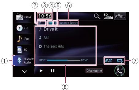 PIONEER AVIC-F950BT - Utilisation d'un lecteur audio Bluetooth - 1