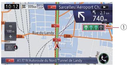 PIONEER AVIC-F950BT - Affichage pendant la conduite sur autoroute - 1