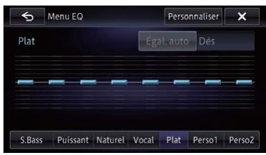 PIONEER AVIC-F950BT - Touchez l'égaliseur souhaite. - 1
