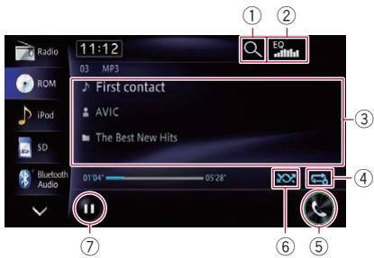 PIONEER AVIC-F950BT - Utilisation des touches de l'écran tactile - 1