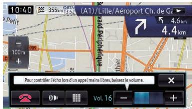 PIONEER AVIC-F950BT - Touchez pourmettre fin à l'appeL. - 1