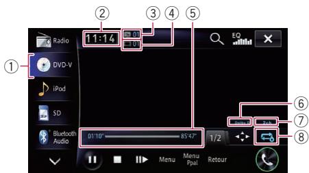 PIONEER AVIC-F950BT - Lecture de l'écran - 1