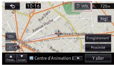 PIONEER AVIC-F950BT - Touchez ⑦ Info. - 1