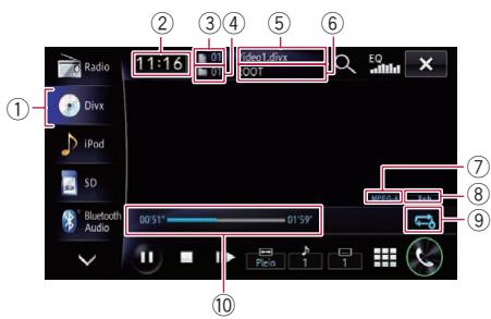 PIONEER AVIC-F950BT - Lecture de l'écran - 1