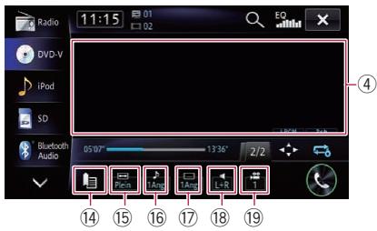 PIONEER AVIC-F950BT - Utilisation des touches de l'écran tactile - 2