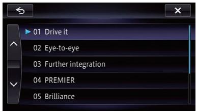PIONEER AVIC-F950BT - ① Sélectionne une piste dans la liste - 1
