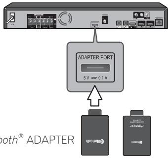 PIONEER BCS-222 - Connecting optional Bluetooth® ADAPTER - 1