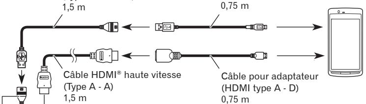 PIONEER CD-AH200 - Raccordement du produit embarqué au moyen des cables HDMI - 1