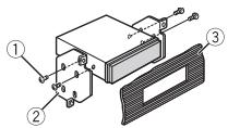 PIONEER DEH-1900UB - Tighten two screws on each side. - 1