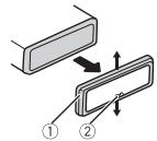 PIONEER DEH-X6600DAB - Entfernen Sie den Einpassungsring. - 1