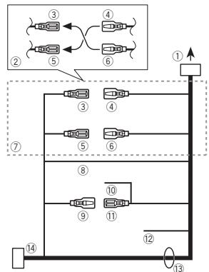 PIONEER DEH-X6600DAB - Cordon d'alimentation - 1