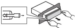 PIONEER DEH-X7800DAB - Entfernen des (mit dem mitgelieferten Montagerahmen eingebauten) Geräts - 2