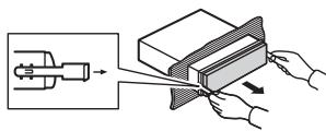PIONEER DEH-X7800DAB - Het toestel verwijderen (geinstalleerd met de bijgeleverde installmentiekoker) - 2