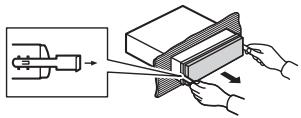 PIONEER DEH-X7800DAB - Removing the unit (installed with the supplied mounting sleeve) - 2