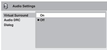 PIONEER DV-600 AV - Gebruik van het Audio Settings menu - 2