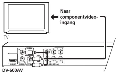 PIONEER DV-600 AV - Via de componentvideouitgang aansluten - 1