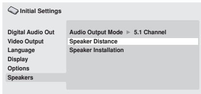 PIONEER DV-600 AV - Speaker Distance - 1