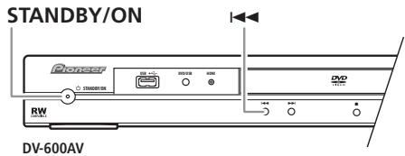 PIONEER DV-600 AV - Cambio de la calidad de video a entrelazado usingo los 控les del panel delantero - 2