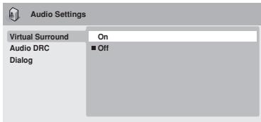 PIONEER DV-600 AV - Menu Audio Settings - 2