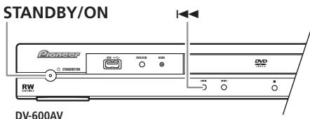 PIONEER DV-600 AV - Umschalten des Videoausgangs auf Zeilensprungabtastung über die Bedienungseinlemente an der Frontplatte - 1