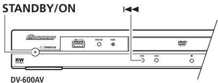PIONEER DV-600 AV - Commutation de la sortie video au balayage entrelacé par les commandes de la face avant - 1