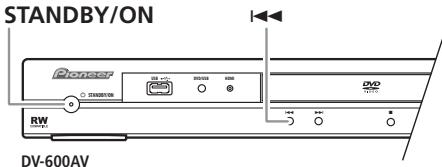 PIONEER DV-600 AV - Switching the video output to interlace using the front panel controls - 2