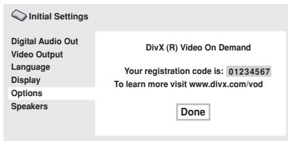PIONEER DV-600 AV - Visualización del número de registrar DivX VOD - 2
